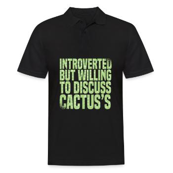 Cactus Garden Funny Cactus - Polo Homme - noir - Devant - Kai (181cm)
