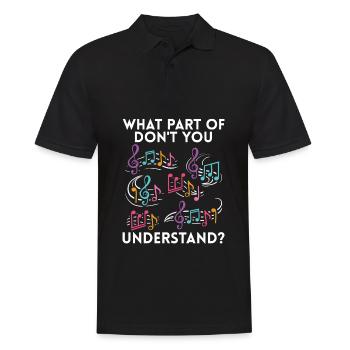 Professeur de musique Clef de professeur de musique - Polo Homme - noir - Devant - Kai (181cm)