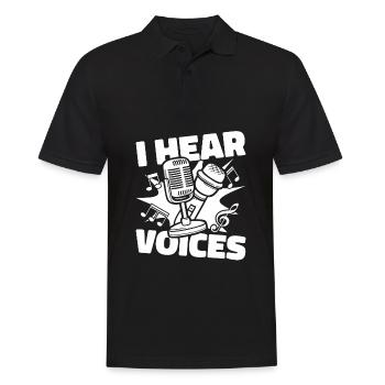Professeur de musique Professeur de musique Microphone - Polo Homme - noir - Devant - Kai (181cm)