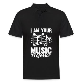 Professeur de musique Professeur de musique Partitions - Polo Homme - noir - Devant - Kai (181cm)