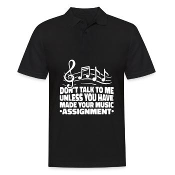 Music Teacher Music Teacher Sheet Music - Men's Polo Shirt - black - Front - Kai (181cm)