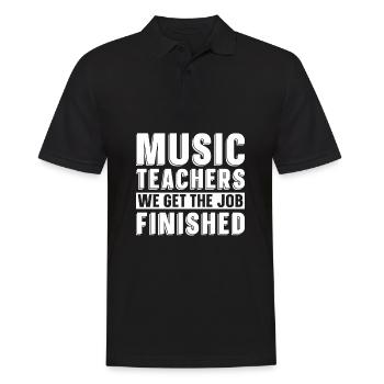 Music Teacher Music Teacher Sheet Music - Men's Polo Shirt - black - Front - Kai (181cm)