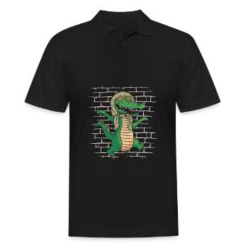 Crocodile Alligator - Polo Homme - noir - Devant - Kai (181cm)