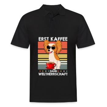 Papillon Sonnenbrille Kaffee - Männer Poloshirt - Schwarz - Vorne - Kai (181cm)
