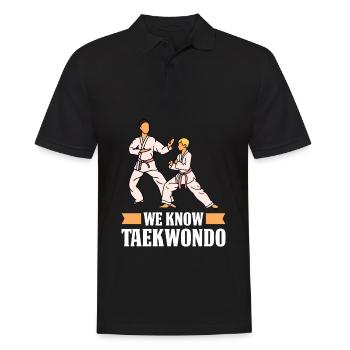 Taekwondo Mama - Männer Poloshirt - Schwarz - Vorne - Kai (181cm)