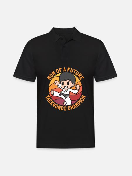 Taekwondo Taekwondo Mama - Männer Poloshirt - Schwarz