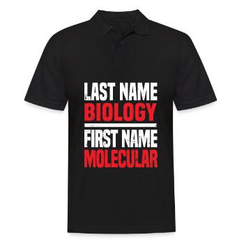 Biology Biologist Molecular biologist - Men's Polo Shirt - black - Front - Kai (181cm)