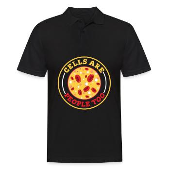 Biologie Biologe Zellen Molekularbiologe - Männer Poloshirt - Schwarz - Vorne - Kai (181cm)