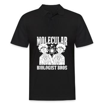 Biologie Biologe Brüder Molekularbiologe - Männer Poloshirt - Schwarz - Vorne - Kai (181cm)