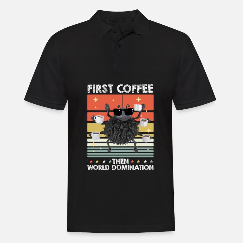 Spinne Sonnenbrille Kaffee - Männer Poloshirt - Schwarz