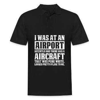 Flugzeug Mechaniker Lustig - Männer Poloshirt - Schwarz - Vorne - Kai (181cm)