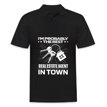 Real Estate Agent Key - Men's Polo Shirt - black - Front - Kai (181cm)