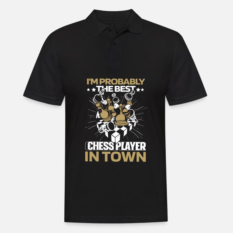 Joueurs d’échecs - Polo Homme - noir
