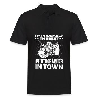 Photographer Photography Camera Funny - Men's Polo Shirt - black - Front - Kai (181cm)