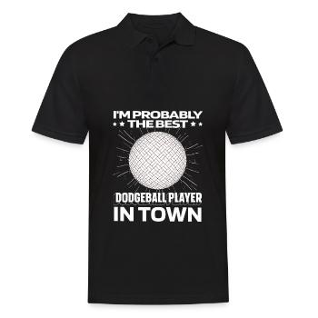 Dodgeball drôle - Polo Homme - noir - Devant - Kai (181cm)