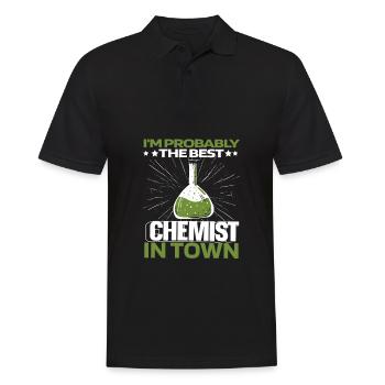 Chemistry Chemist Funny - Men's Polo Shirt - black - Front - Kai (181cm)