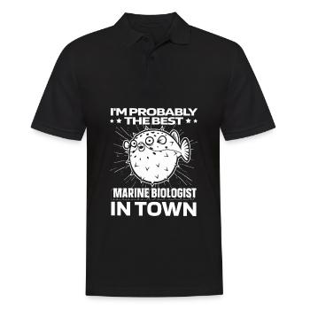 Marine Biologist Marine Biology Funny - Men's Polo Shirt - black - Front - Kai (181cm)