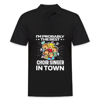 Choriste Lustig - Polo Homme - noir - Devant - Kai (181cm)