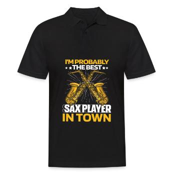Saxophone Saxophone - Polo Homme - noir - Devant - Kai (181cm)