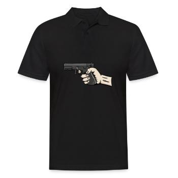 Droits relatifs à feu - Polo Homme - noir - Devant - Kai (181cm)