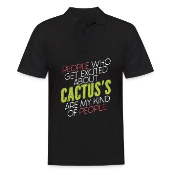 Kaktus Garten Sukkulenten - Männer Poloshirt - Schwarz - Vorne - Kai (181cm)