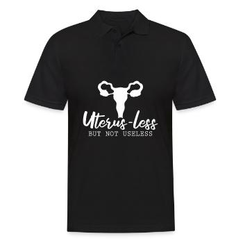 Hystérectomie Lustig - Polo Homme - noir - Devant - Kai (181cm)