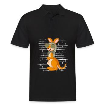 Kangaroo Sunglasses Scarf - Men's Polo Shirt - black - Front - Kai (181cm)