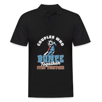Tanzlehrer Paar - Männer Poloshirt - Schwarz - Vorne - Kai (181cm)