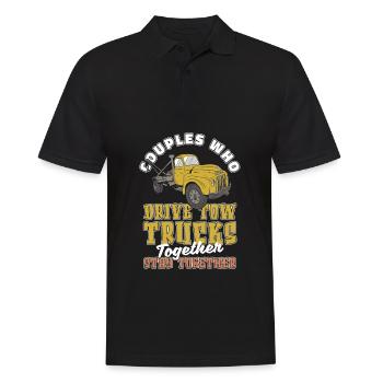 Abschleppdienst Abschlepper Paar - Männer Poloshirt - Schwarz - Vorne - Kai (181cm)