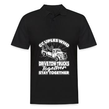 Abschleppdienst Abschlepper Paar - Männer Poloshirt - Schwarz - Vorne - Kai (181cm)