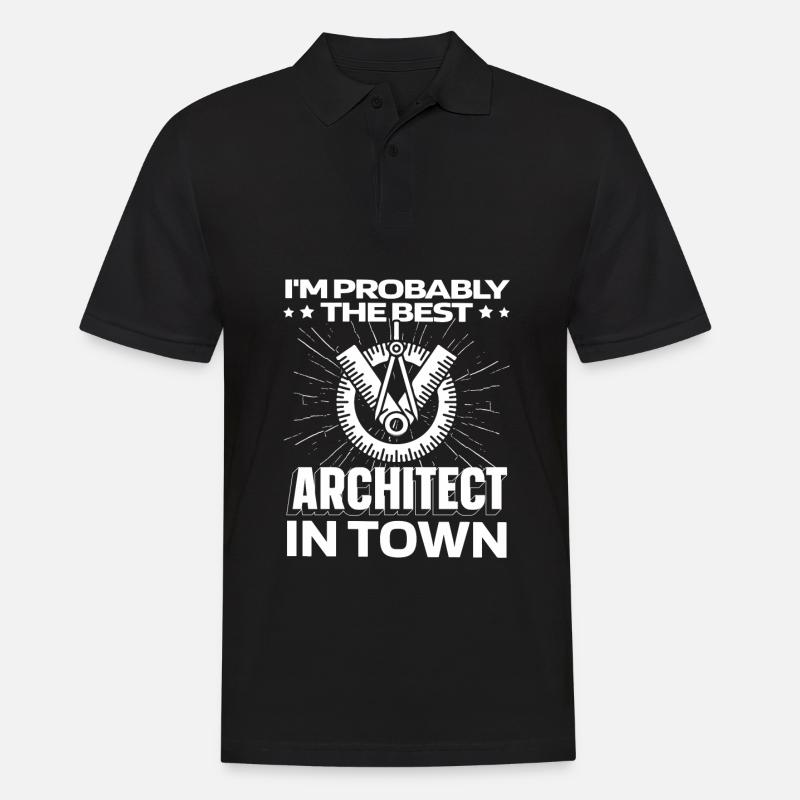 Architect Architecture Protractor - Men's Polo Shirt - black