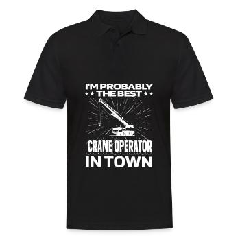 Crane driver Crane operator truck - Men's Polo Shirt - black - Front - Kai (181cm)