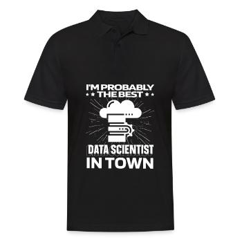 Data Science Data Analyst Server - Männer Poloshirt - Schwarz - Vorne - Kai (181cm)