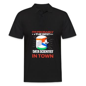 Data Science Data Analyst Lustig - Männer Poloshirt - Schwarz - Vorne - Kai (181cm)