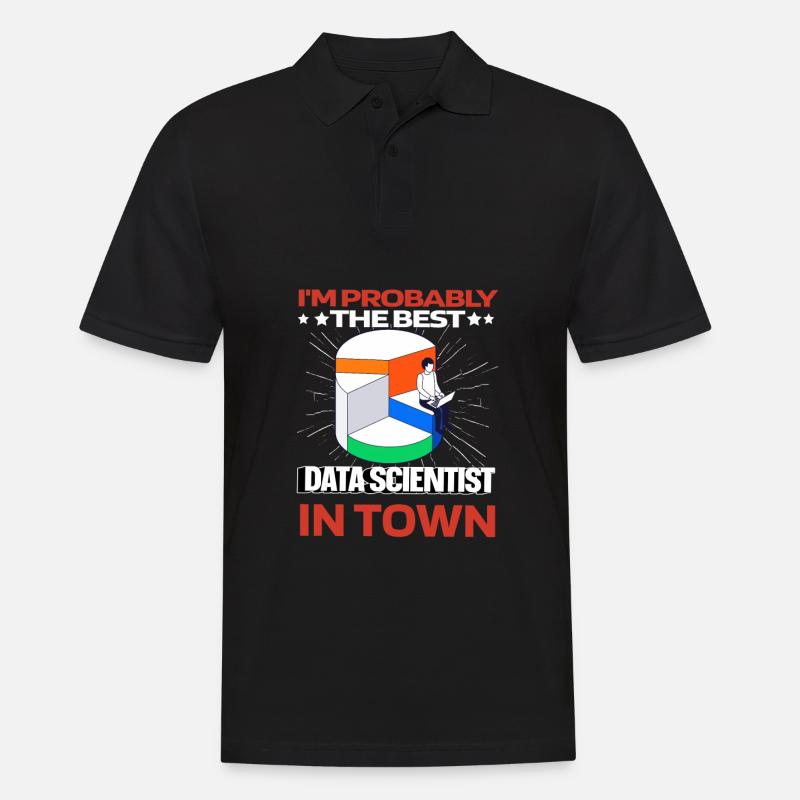 Data Science Data Analyst Lustig - Men's Polo Shirt - black