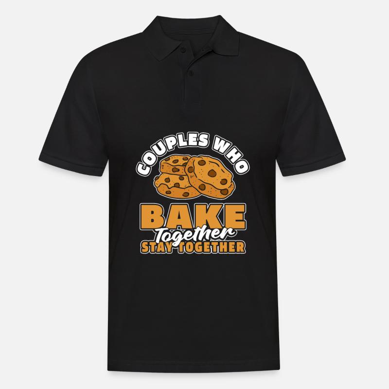 Baking Baker Bakery Couple - Men's Polo Shirt - black
