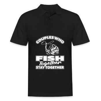 Angler Fishing Couple - Men's Polo Shirt - black - Front - Kai (181cm)