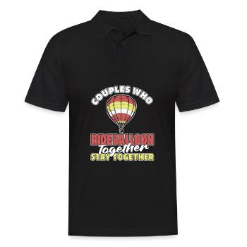Heißluftballon Ballonfahren Paar - Männer Poloshirt - Schwarz - Vorne - Kai (181cm)