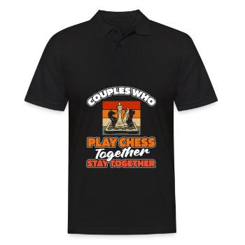 Chess Pair - Men's Polo Shirt - black - Front - Kai (181cm)