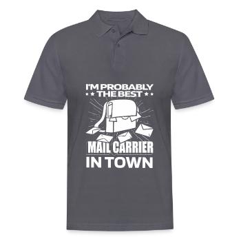Postbote Briefträger Lustig - Männer Poloshirt - Anthrazit - Vorne - Nico (186cm)