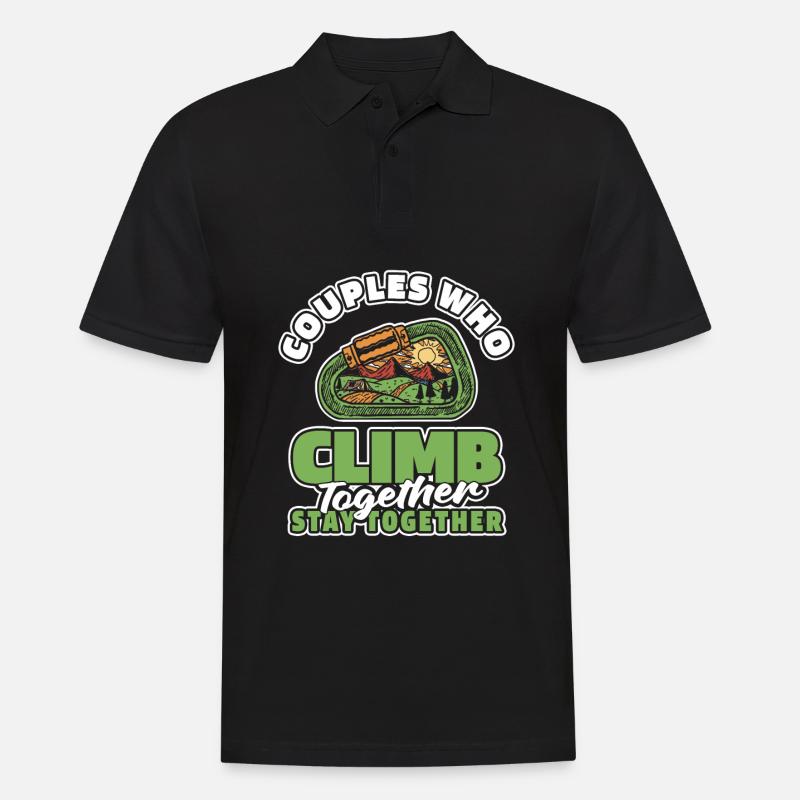 Klettern Kletterer Paar - Männer Poloshirt - Schwarz
