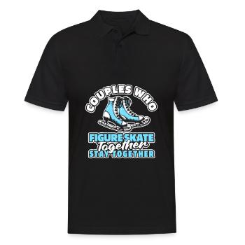 Figure skating Figure skater couple - Men's Polo Shirt - black - Front - Kai (181cm)