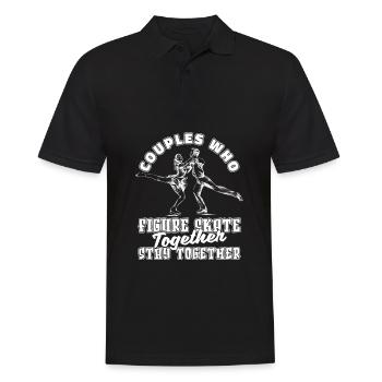Figure skating Figure skater couple - Men's Polo Shirt - black - Front - Kai (181cm)