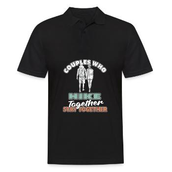 Wandern Wanderer Paar - Männer Poloshirt - Schwarz - Vorne - Kai (181cm)