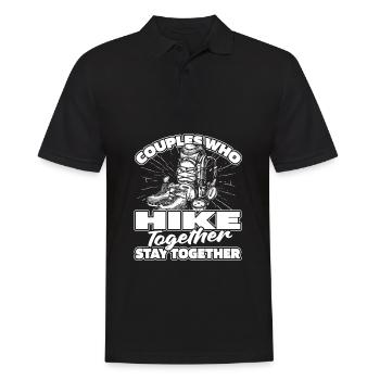 Wandern Wanderer Paar - Männer Poloshirt - Schwarz - Vorne - Kai (181cm)