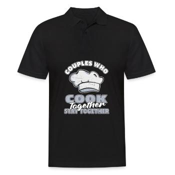 Cook Cooking Couple - Men's Polo Shirt - black - Front - Kai (181cm)