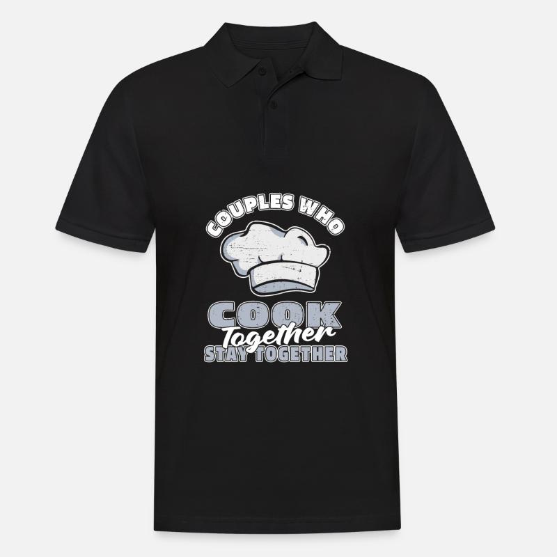 Koch Kochen Paar - Männer Poloshirt - Schwarz