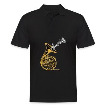 Fanfare Train Tuba Partitions musicales - Polo Homme - noir - Devant - Kai (181cm)