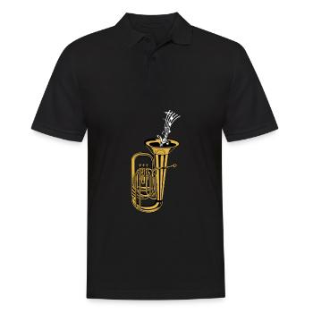 Fanfare Train Tuba Partitions musicales - Polo Homme - noir - Devant - Kai (181cm)