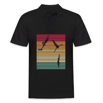 Diving Divers - Men's Polo Shirt - black - Front - Kai (181cm)